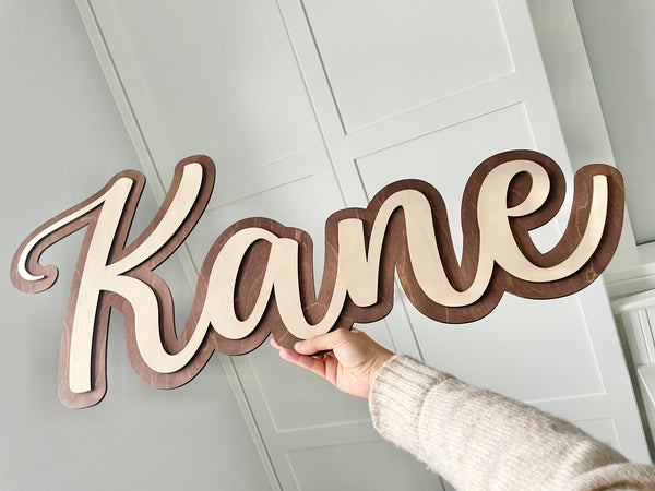 Double Layered Name Sign